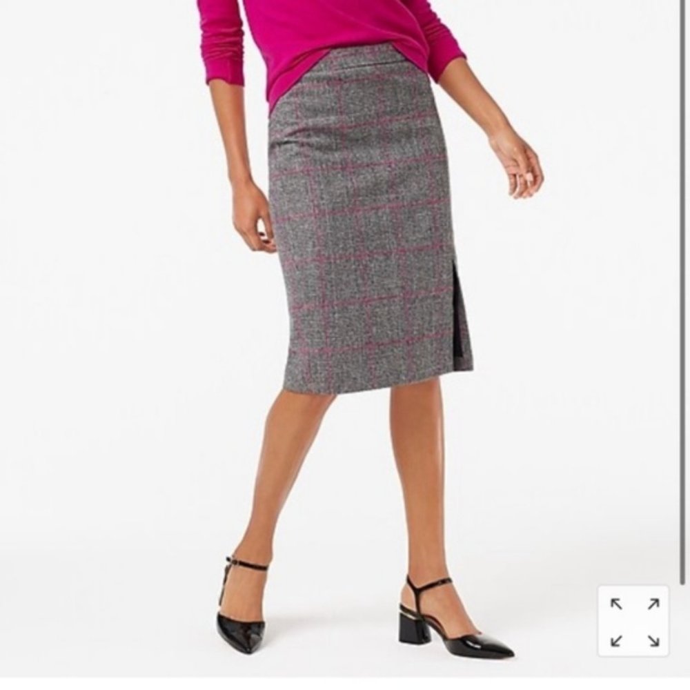 J. Crew Plaid Pencil Skirt (Matching Blazer available)